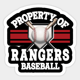 Proud Name Rangers Graphic Property Vintage Baseball Sticker